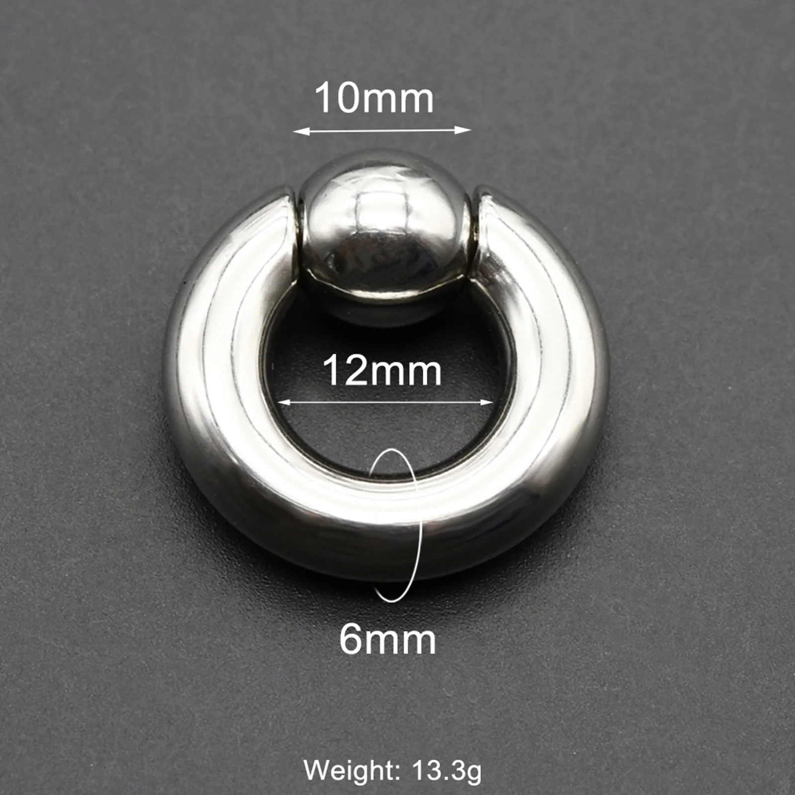 Captive Spring Bead Ring for Septum Piercing