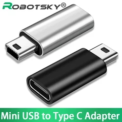 Мини USB-адаптер типа C 5-контактный штекер мини USB на гнездо USB Type C коннектор для передачи данных для камеры GoPro MP3 ПК конвертер