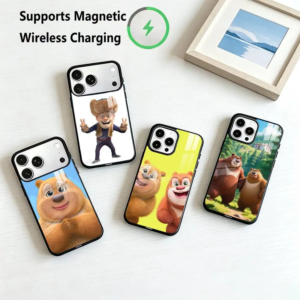 Boonie Bears-S  Animated Film  Phone Case For iPhone17,16,15,14,13,12Plus,Pro Compatible with magnetic wireless charging