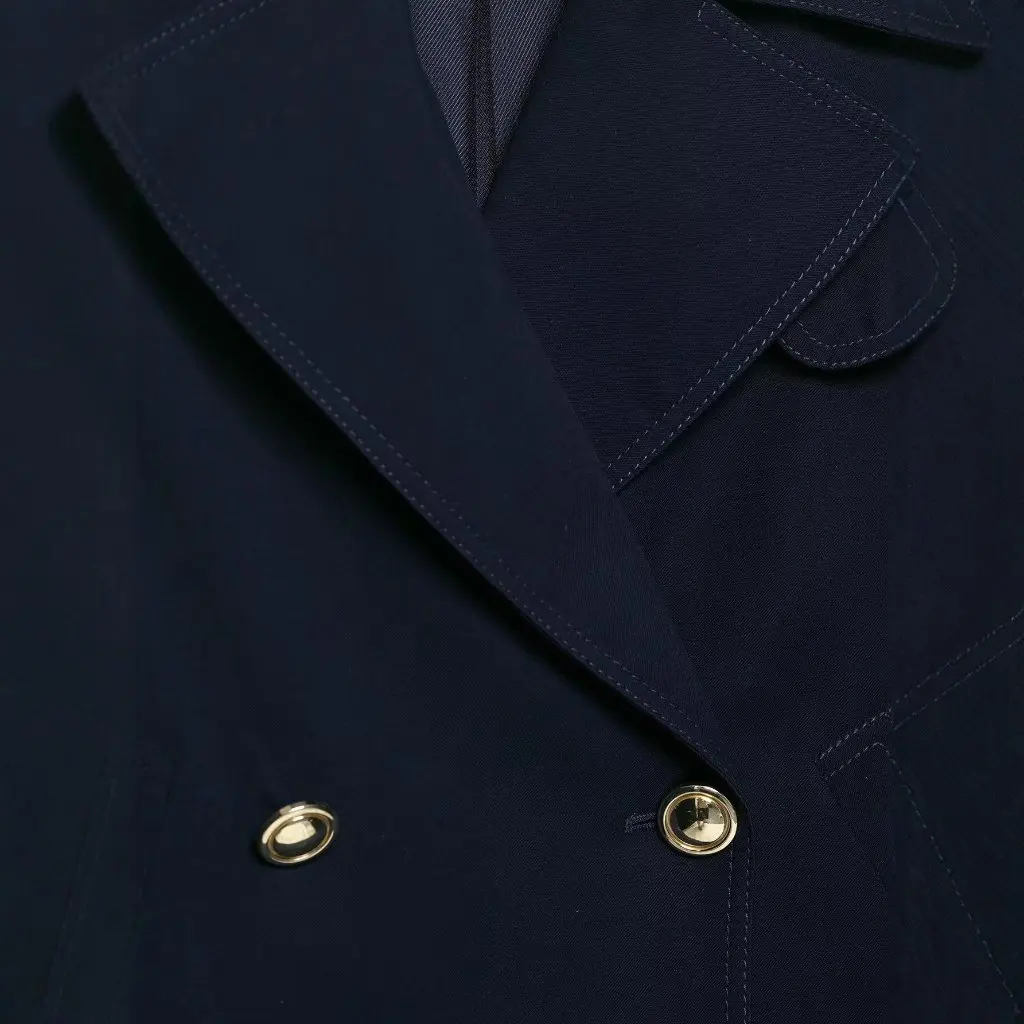 PB&ZA Women's Fashion Classic Versatile Double-breasted Short Coat Autumn Mature Style All-match Outerwear