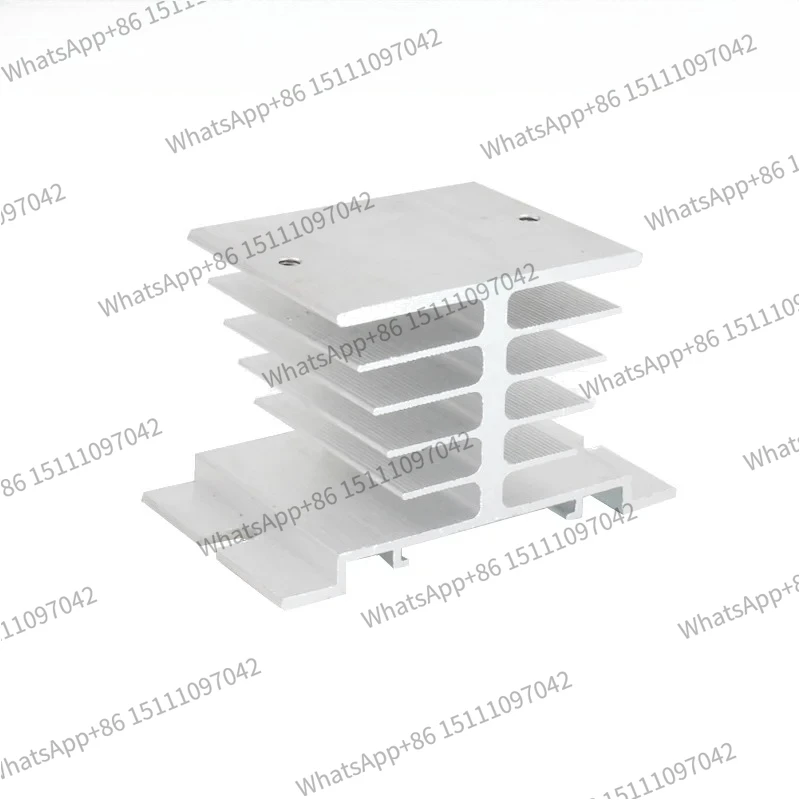 5PCS  Three phase solid-state relay heat sink aluminum thyristor guide rail type buckle  base