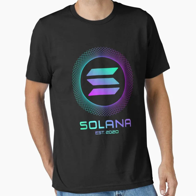 Solana cryptocurrency Solana SOL Crypto Cryptocurrency 100% القطن المطبوع تي شيرت للرجال حجم كبير الكبار بلايز S-6XL