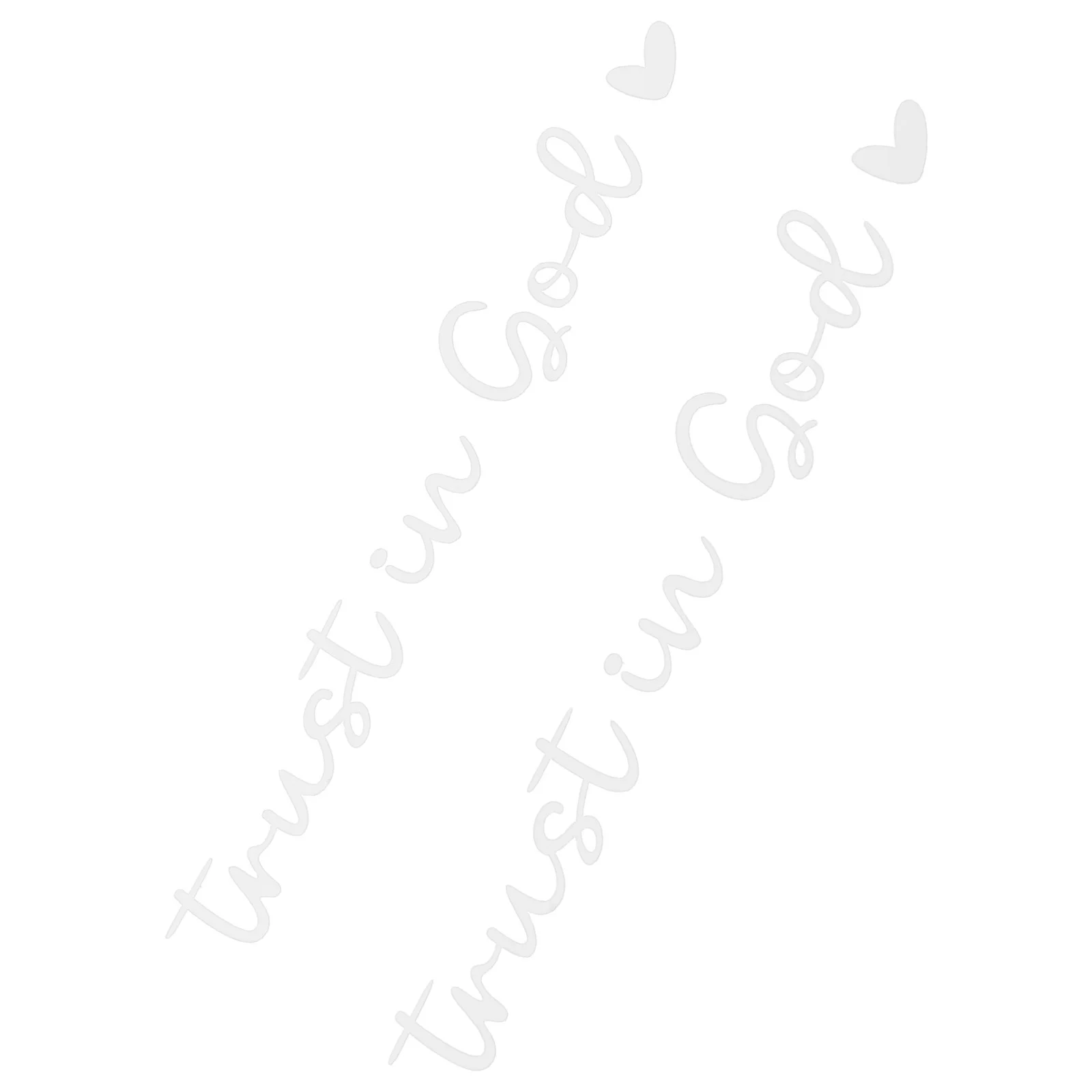 

Alipis 2pcs Reflective Trust in God Car Mirror Decal Stylish Vinyl Sticker for Rearview Decor Safe Driving Accessory