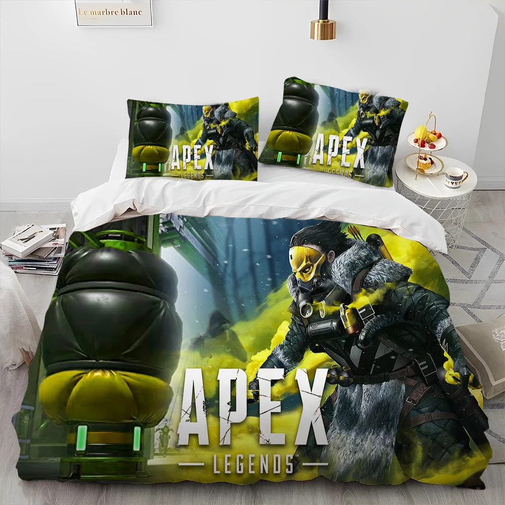 

Набор постельного белья A-Apex Legends с мультяшным рисунком, Комплект постельного белья с пододеяльником, пододеяльником, наволочкой, королевский комплект постельного белья