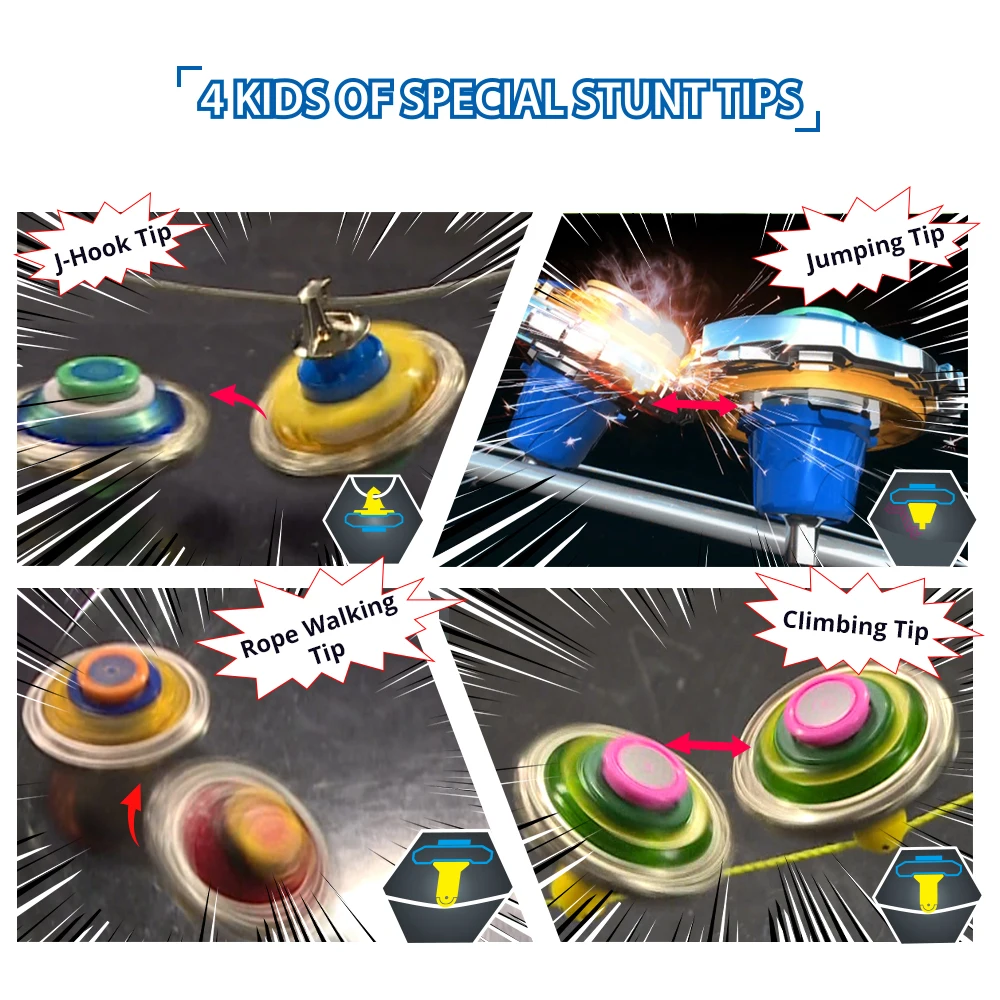 Infinity Nado 3 Standard Series Gyro MetalsBattle Spinning Top With Launcher Interchangeable Stunt Tip Kids Toy Birthday Gift