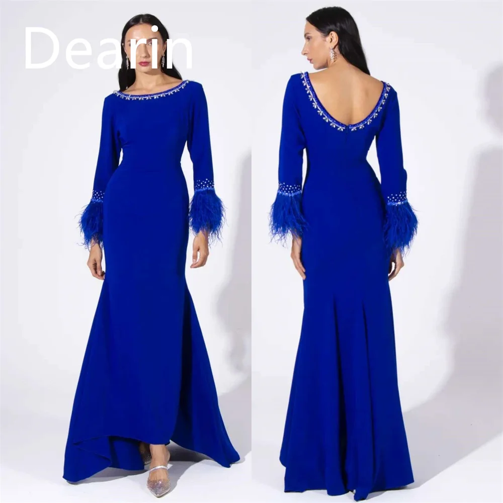 

Customized Evening Dress Prom Gown Party Occasion Formal YPMWZX Scoop Neckline A-line Floor Length Skirts Bespoke