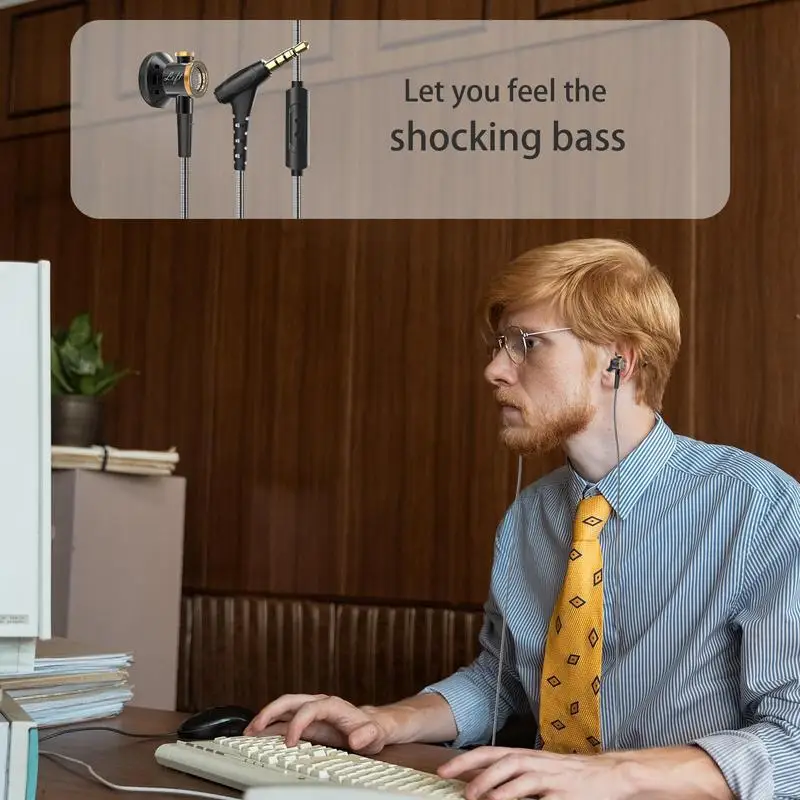 سماعات أذن برأس مسطح، سماعات أذن معدنية ثقيلة، ملابس مريحة، مستلزمات الموسيقى للكمبيوتر اللوحي والكمبيوتر المحمول والهواتف المحمولة