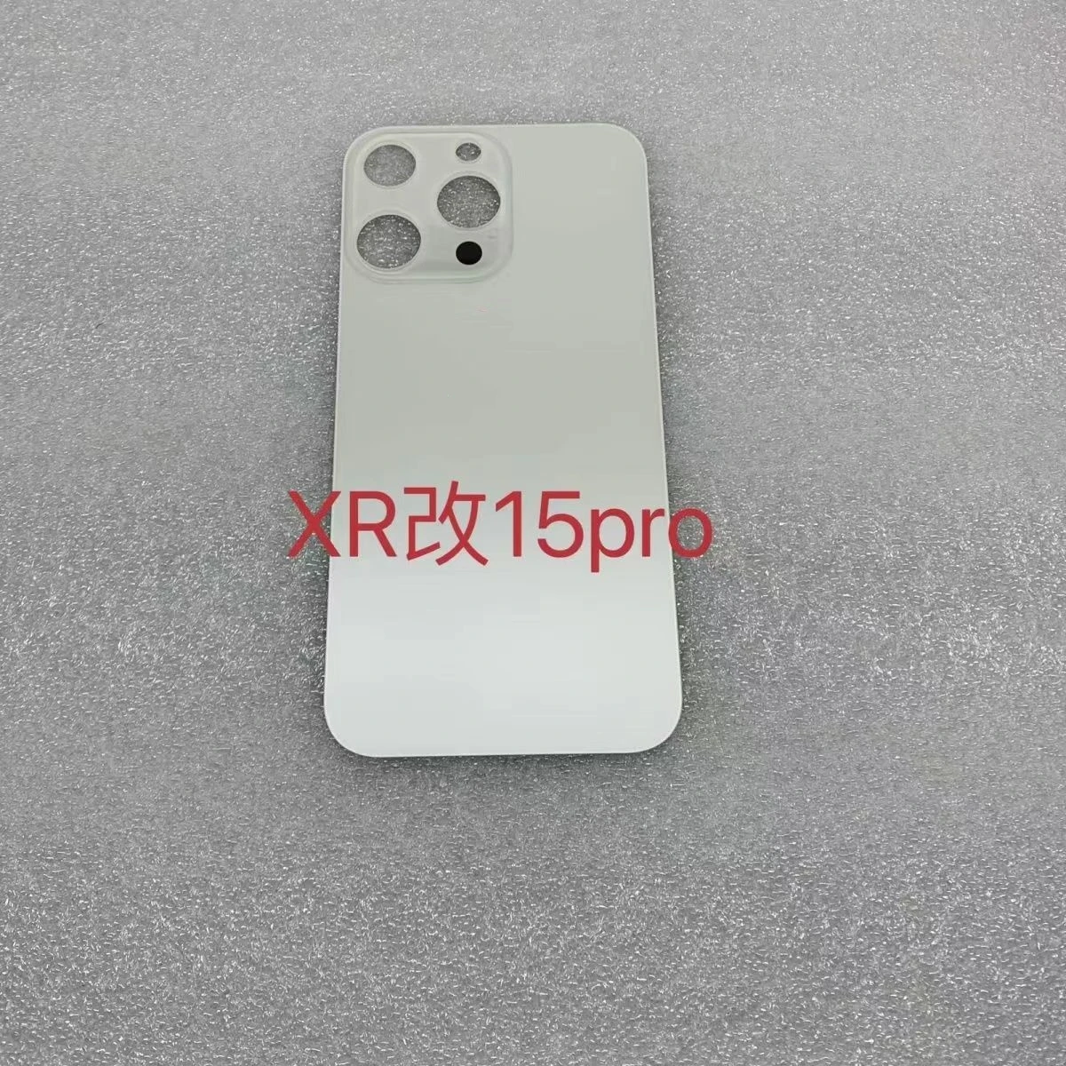 Diy for iPhone XR Retrofit 15 Pro back cover Glass Big Hole Camera Back Glass for XR to 15 Pro Replacement Part XR DIY 15Pro