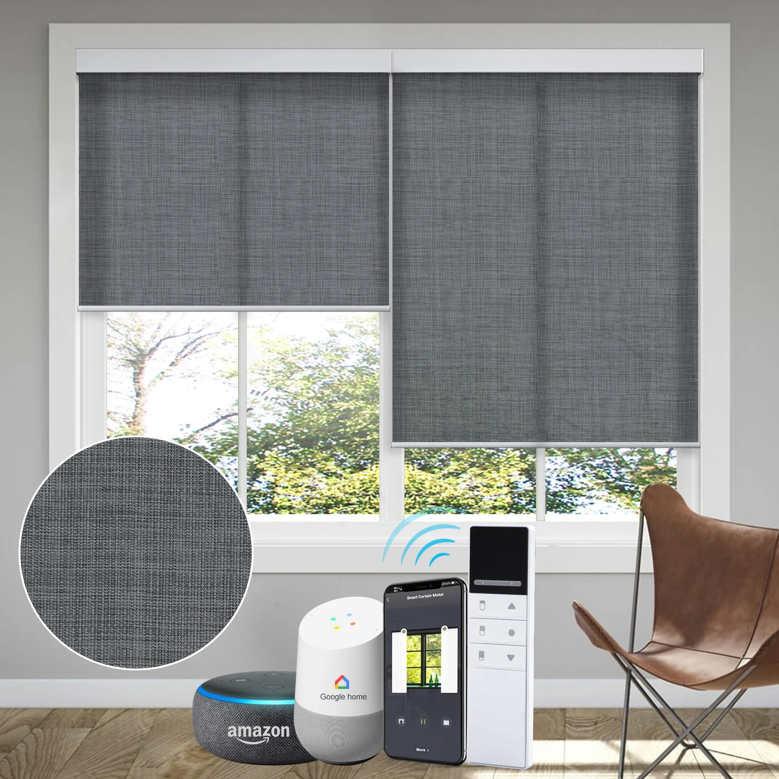 ZSTARR مقاوم للماء محرك حديث بمحركات نافذة تغطي الستائر الدوارة تعتيم النسيج الأسطوانة ظلال لغرفة الصلاة المنزلية