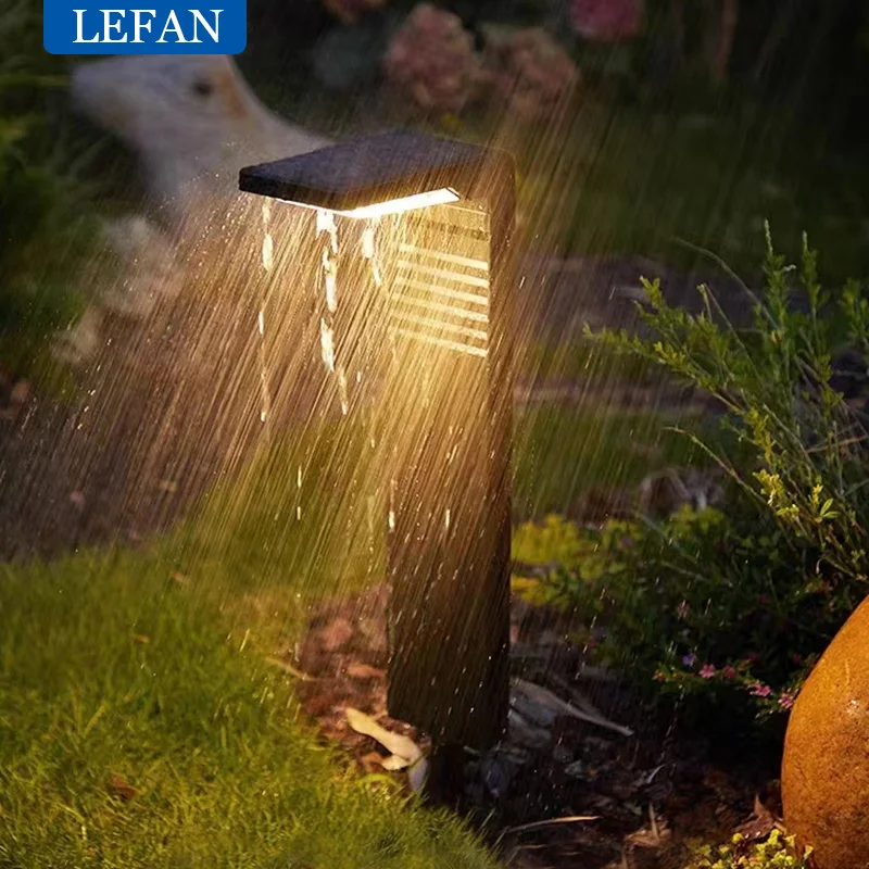 Imagem -03 - Impermeável Led Garden Lights Decoração ao ar Livre Lawn Lamp Yard Pathway Paisagem Iluminação de Energia Solar Bollard