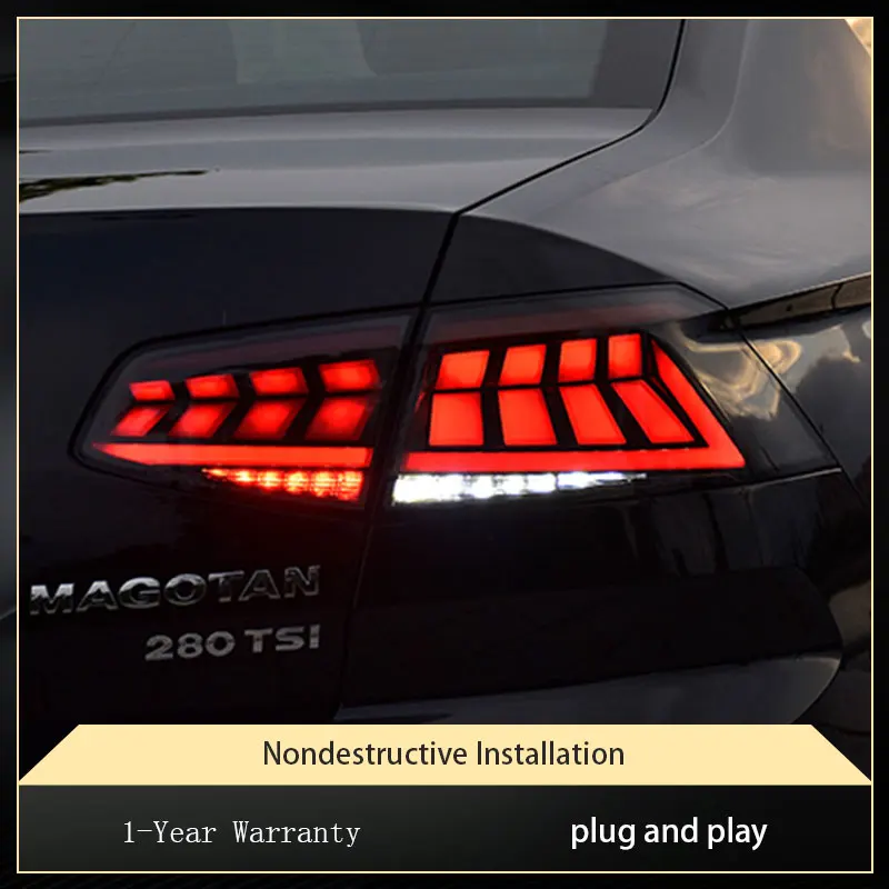 Fashion Dynamic For Volkswagen VW Passat B8 2017-2019 Exterior Rear Lamp LED DRL Upgrade Taillight Auto Tool Car Accessories