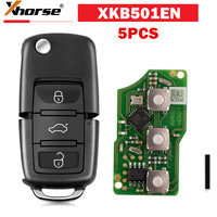 5PCS/LOT XHORSE XKB501EN Wired Universal Remote Key for B5 Type 3 Buttons for VVDI Key Tool English Version