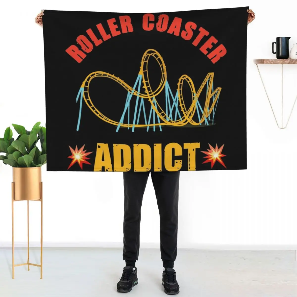 

Rollercoaster addict Throw Blanket Summer Cool Breathable Blanket for Sleeping
