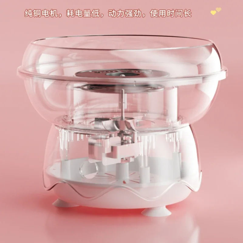 Máquina de algodão doce para crianças, máquina automática de algodão doce artesanal, mini açúcar granulado colorido extravagante