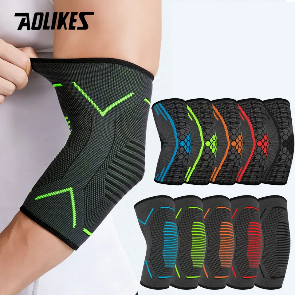 AOLIKES 1PCS Neue Ellenbogen-Kompressionsmanschette, Tennis-Ellenbogenstützen für Sehnenentzündung und Tennis-Ellenbogen, Armstützen für Golfer-Ellenbogenstützen