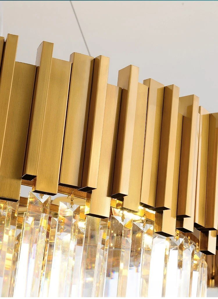 الذهب كريستال أضواء الثريا Led مصباح غرفة المعيشة ديكور غرفة نوم الثريات المطبخ جزيرة تركيبات إضاءة داخلية