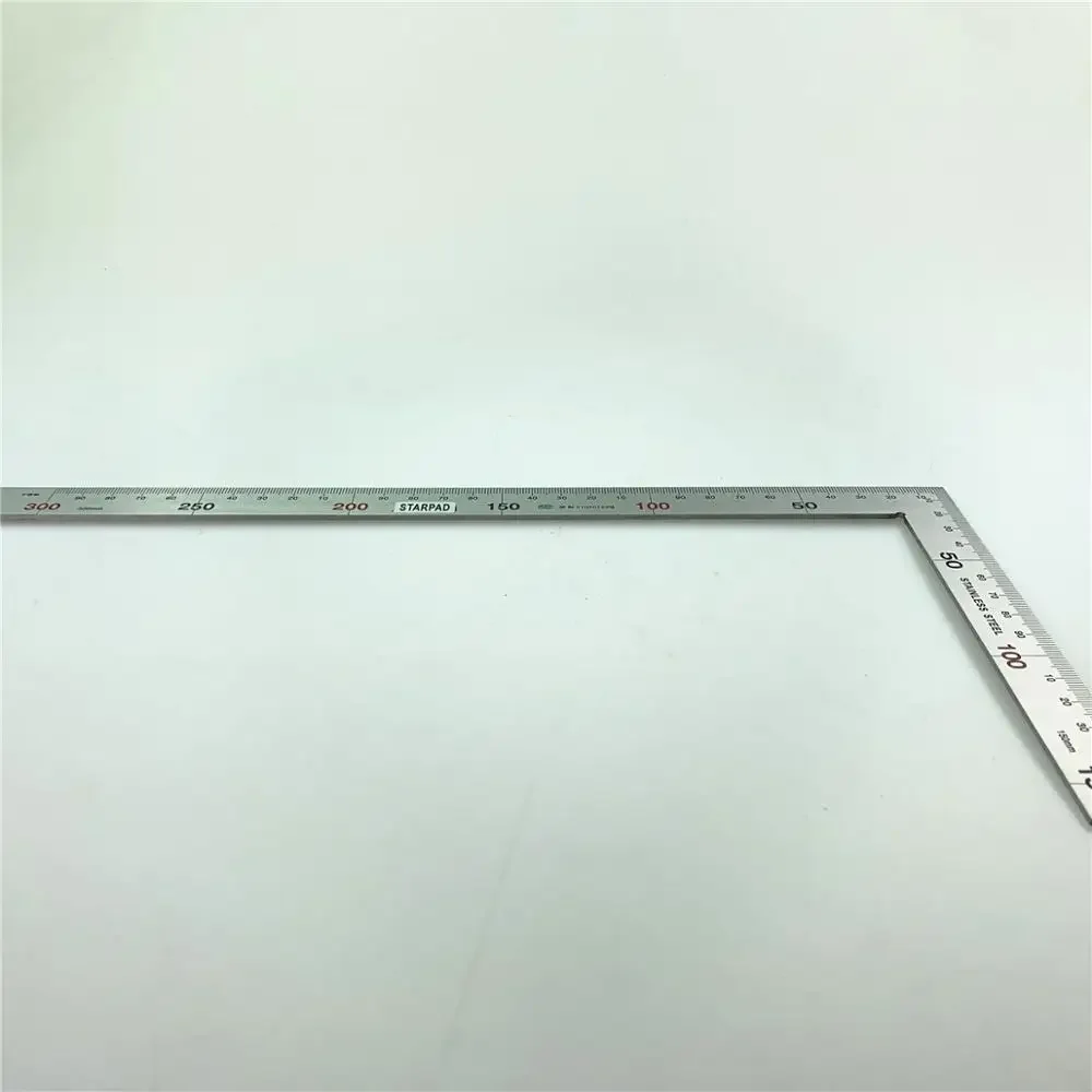 Righello angolare in acciaio inossidabile ispessimento 300 mm multifunzione 90 °   Righello angolare per la lavorazione del legno Righello girevole destro da 500 mm