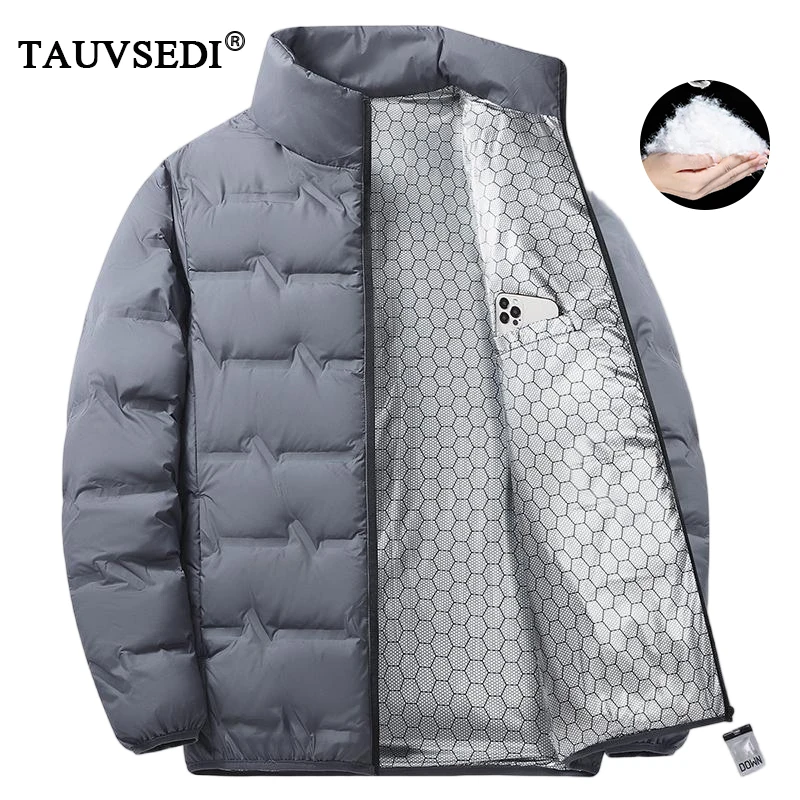 Winter Men White Duck Down Jacket Coat Men Waterproof Windproof Warm Loose Jacket Man Multi Pocket Ultralight Windbreaker Jacket