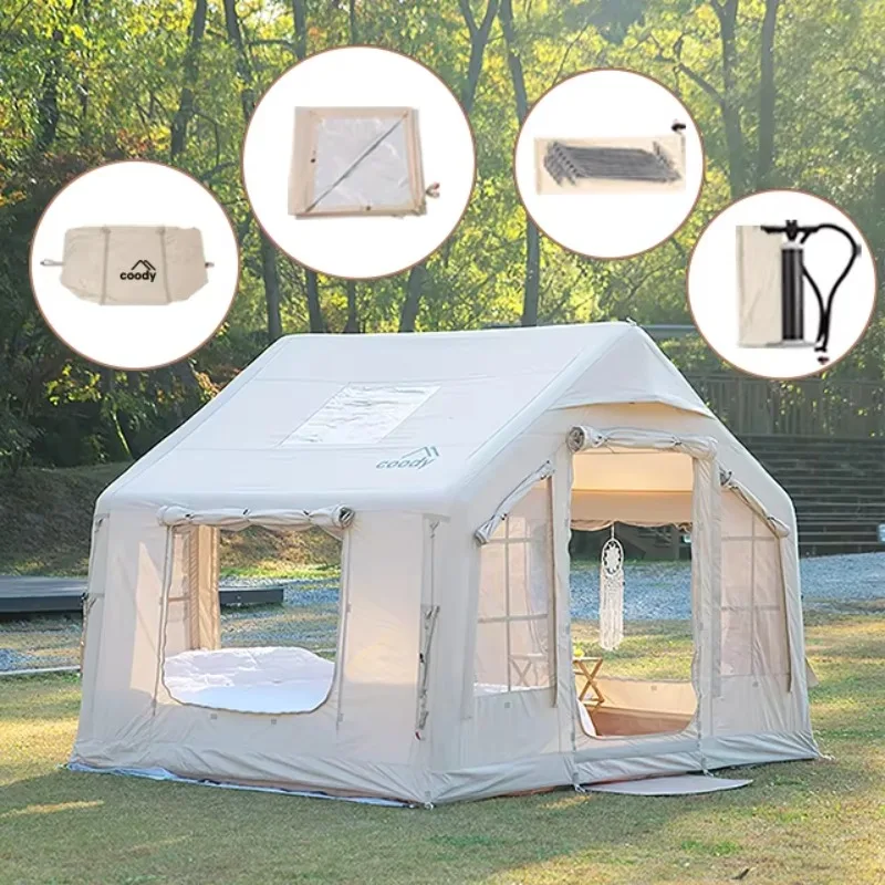 

Wholesale Inflatable Air Tourist Glamping Cabin Tent For Family Outdoor Camping 8.0 Air Tent