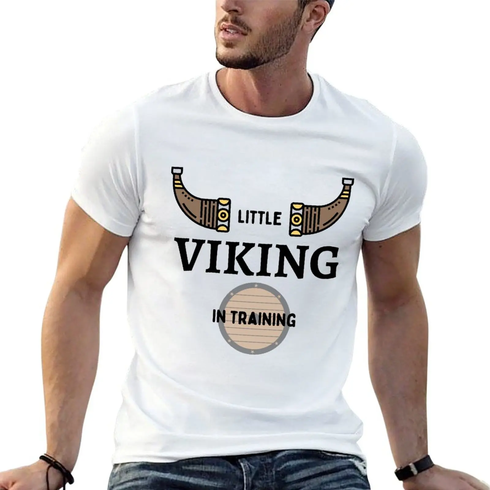 Little Viking Baby In Training Quote T-Shirt topping tops mens workout shirts