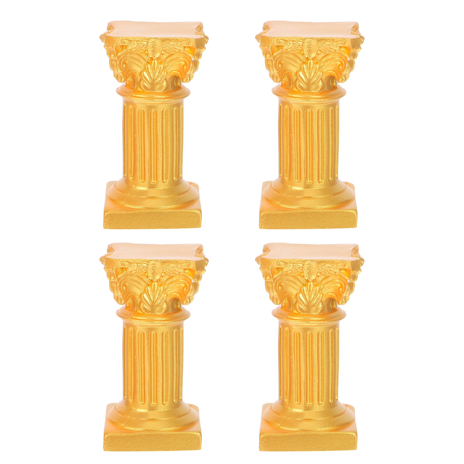 

4Pcs Roman Column Resin Holders Mini Pillar Wedding Table Christmas Decoration Roman Pillar Ornament