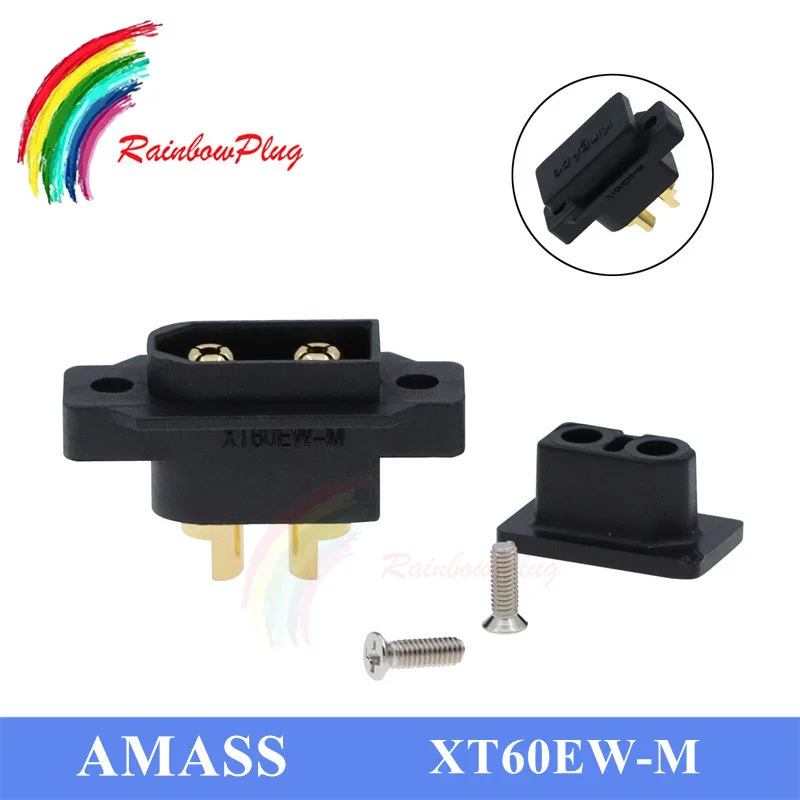 AMASS XT60EW-M Mountable XT60 Male Plug Connector For Racing Models Multicopter Fixed Board DIY Spare Part Or Cover