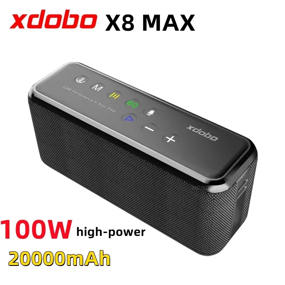 XDOBO X8 MAX Bluetooth-динамик 100 Вт, высокая громкость, уличный звуковой ящик, 20000 мАч, внешний аккумулятор TWS, стерео сабвуфер, Hi-Fi звуковая панель TF AUX