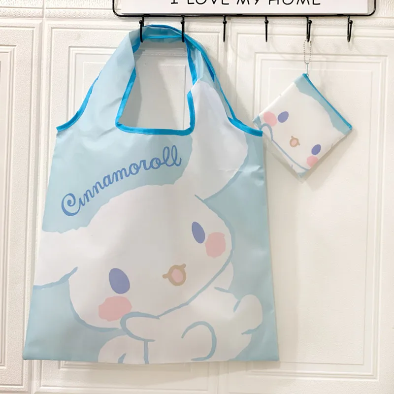 Sanrio Cinnamoroll Shopping Bag Kuromi Kawaii Anime Cute Cartoon Student Large Capacity Storage Bag Handbag Toys Girls Gifts