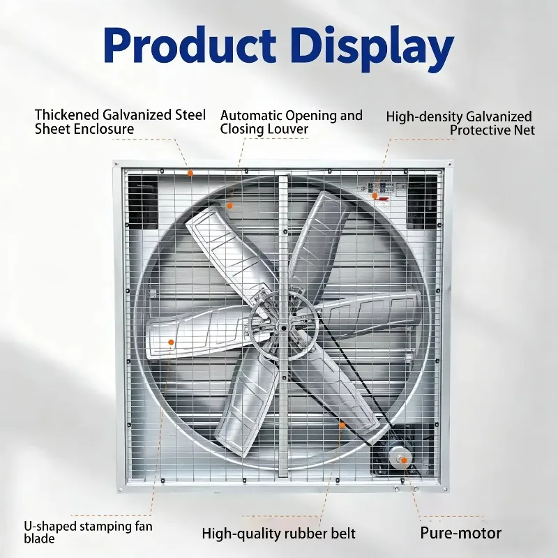 negative pressure exhaust fan ventilation fan Extraction fan Suitable for factory farm workshop wall-mounted  /380V