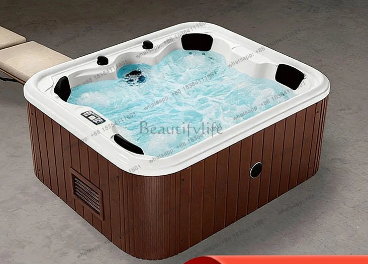 Outdoor Jacuzzi 4 People Surfing Smart Thermostatic Spa Villa Hotel Acrylic Large Pool SPA Pool