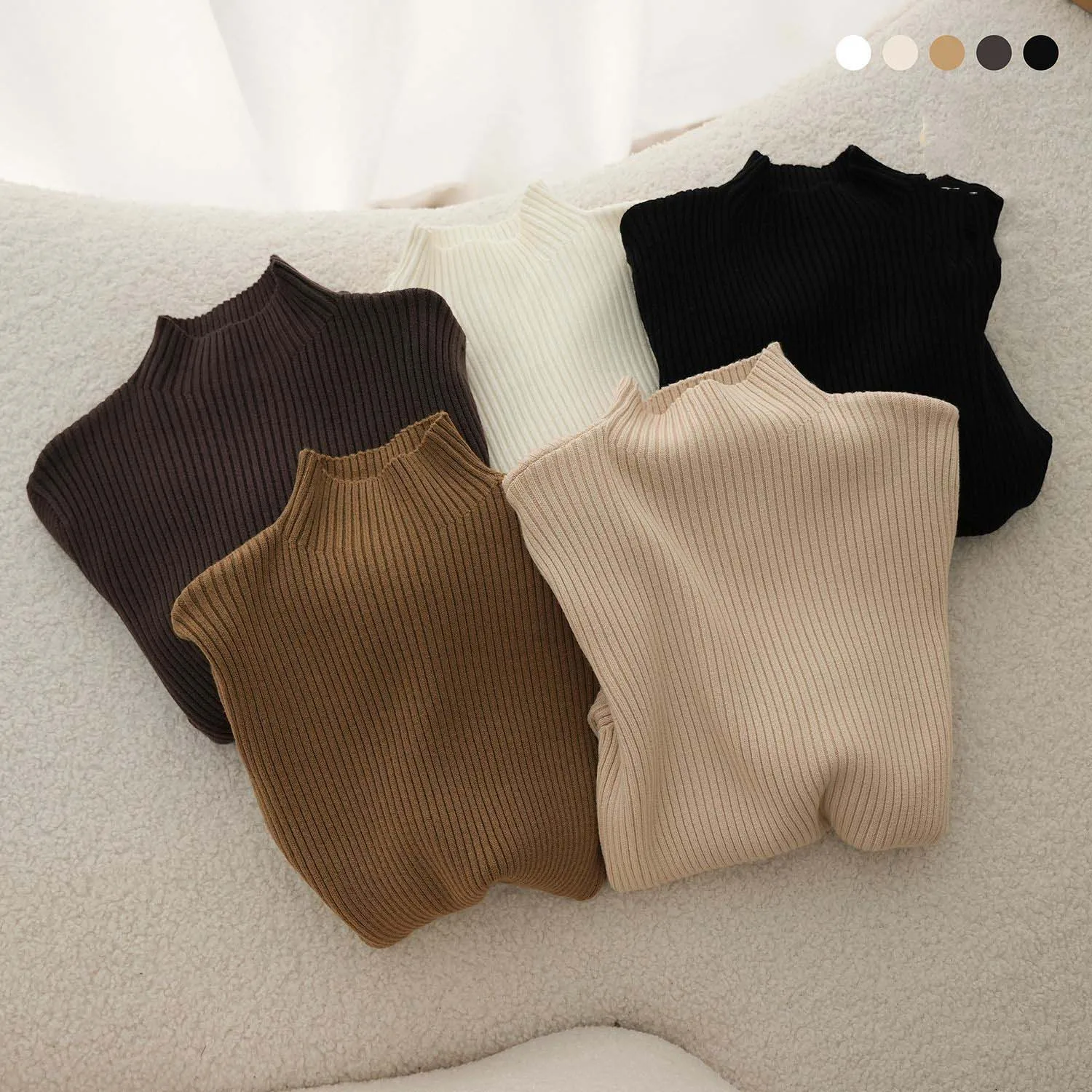 

Korean Children Boys Sweater Autumn Winter Ribbed Thicken Warm Kid Baby Boys Pullovers Solid Long Sleeve Knitwear For Little Boy