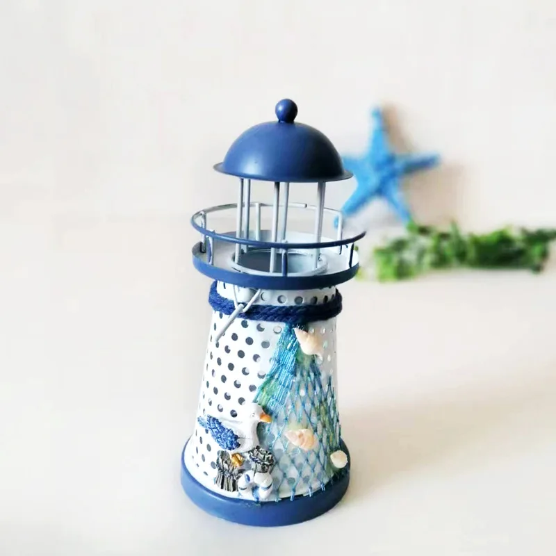 Image 5: Bougeoir de vacances en fer forgé fait à la main, phare de style méditerranéen, ci-après, décor à la maison, # LL, vente chaude