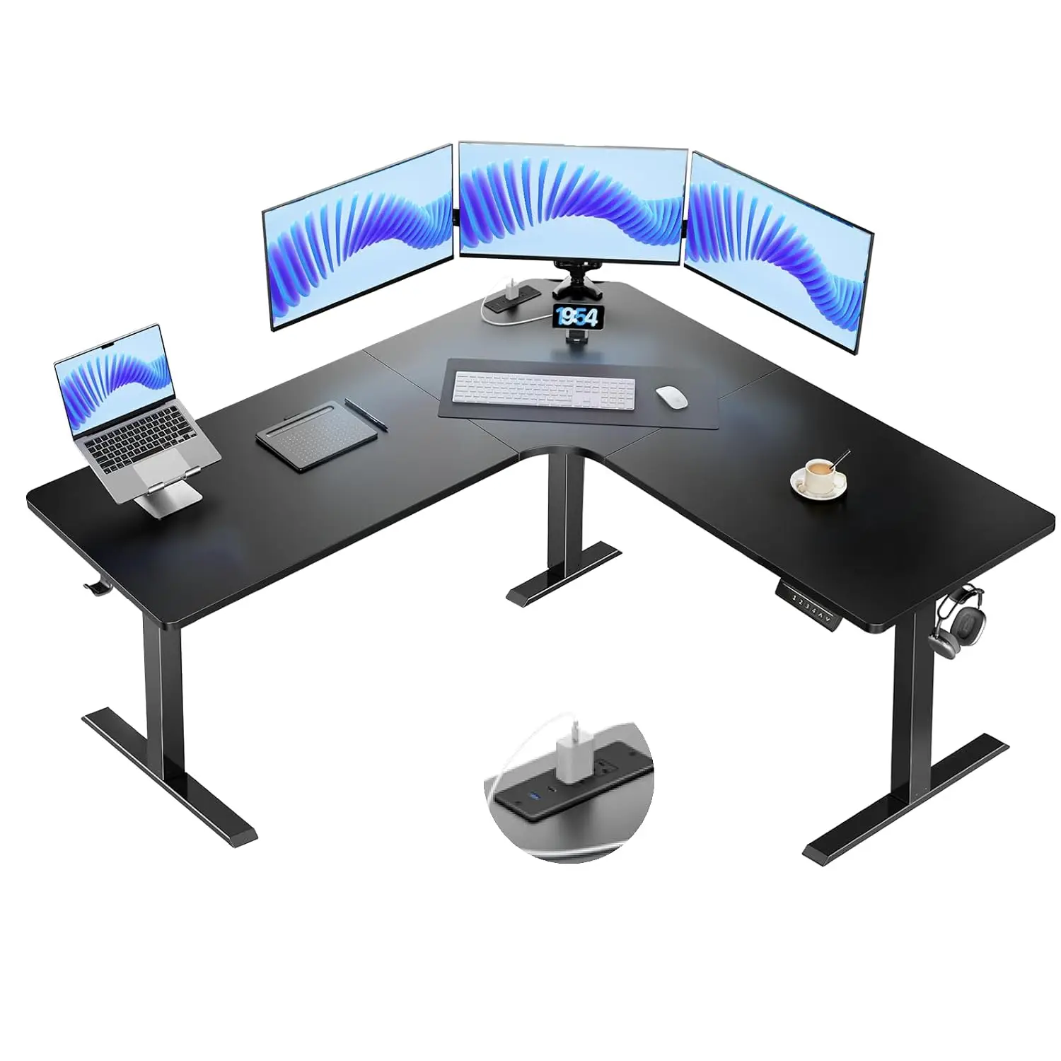 L-Shaped Standing Desk 63