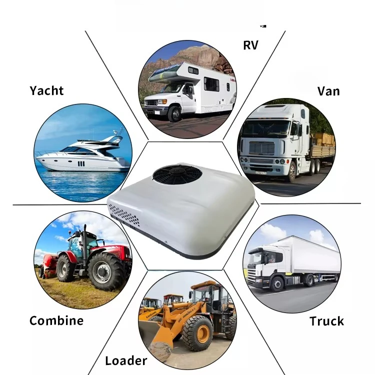 مكيف هواء مبرد R-134a عالي الجودة لمبرد وقوف السيارات 12 فولت 24 فولت لشاحنات القوافل والسيارات الكهربائية