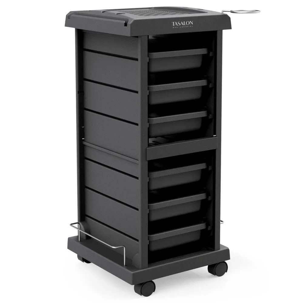 

Salon Trolley on Wheels 6 Tier Rolling Storage Cart Mobile Organizer Tray Stand