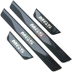 For MG 5 MG5 SW EV Accessory 2020-2024 2025 Stainless Carbon Car Door Sill Scuff Plate Kick Guard Pedal Protector Cover Styling