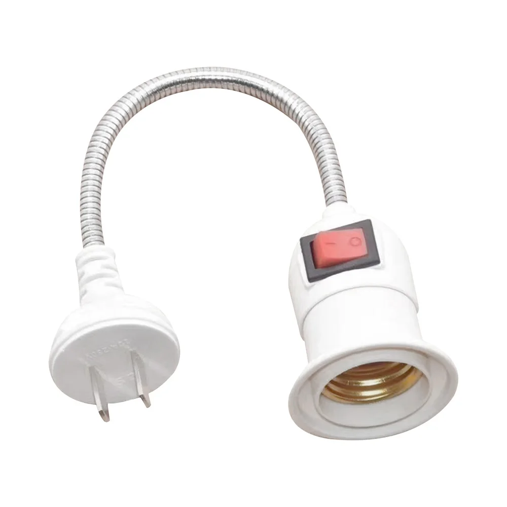Base de lámpara E27 con interruptor, portalámparas con enchufe para ue, ee. Uu., reino unido, ahorro de energía, adaptador de lámpara de mesa LED, interruptor de enchufe