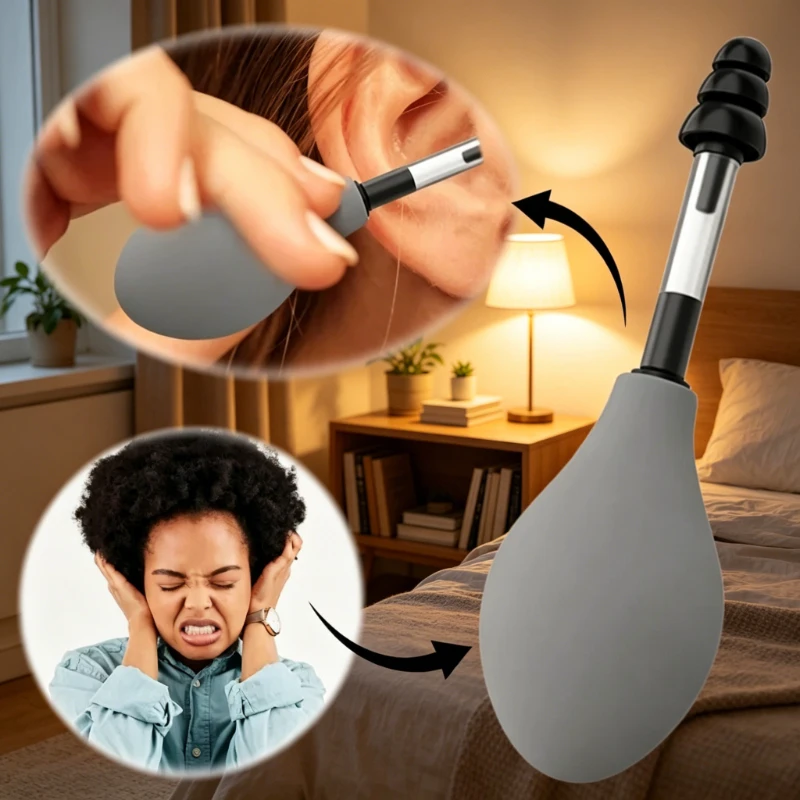 

Ear Pressure Regulator Suction Tool, Gentle Ear Relief Device for Migraine, Headache and Airplane Ear Discomfort