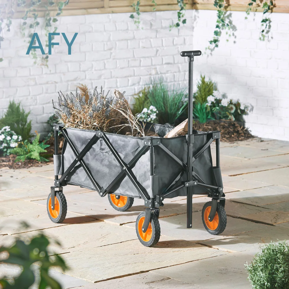 Foldable Fabric Cargo Cart for Camping Fishing Barbecue Beach Shopping Picnic Outdoor Storage Portable Utility Trailer with