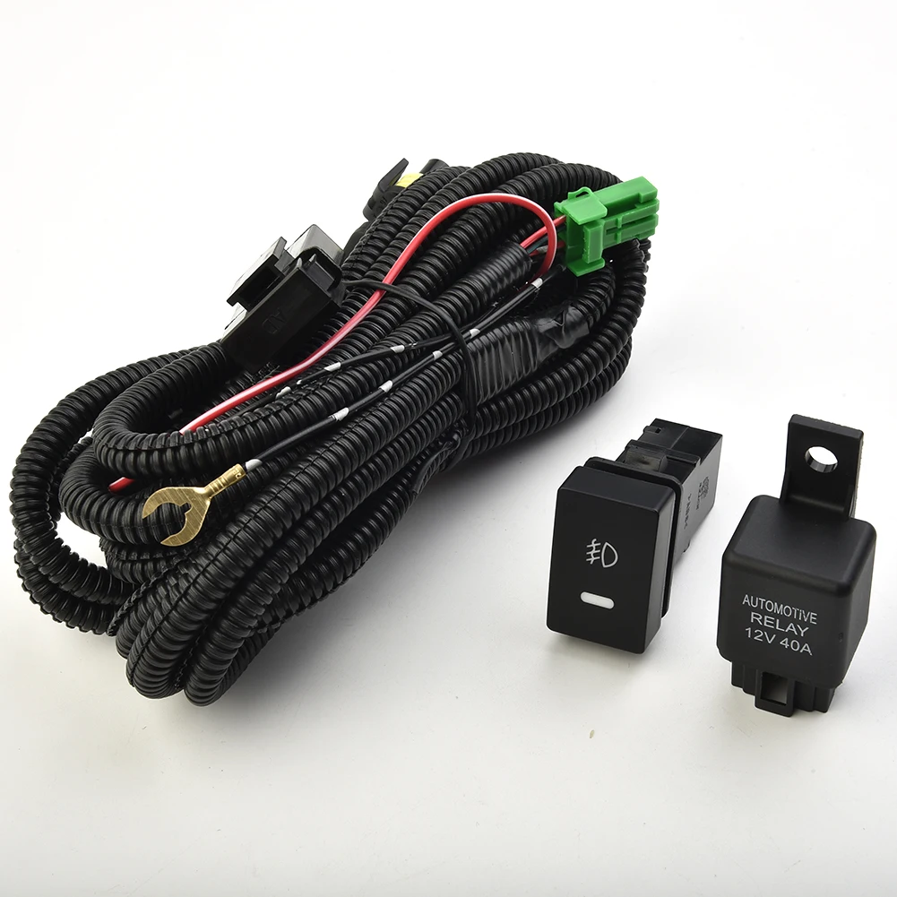 Acessórios para luz de neblina, conjunto de 3 peças para jaguar s-type x-type 2004-2008 peças práticas 12v 40a relé automotivo preto h11