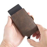 CASEKEY Top Quality Man Wallet Slim Minimalist Money Bag Pruse RFID Blocking Pop Up Card Holder Ultra Thin Smart Wallet for Men