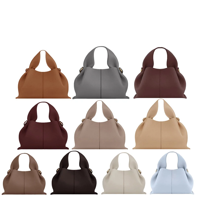 Fashion Women Dumpling Bags Luxury Leather Versatile Solid Color Female Shopping Crossbody Bag 2025 New Design image 3