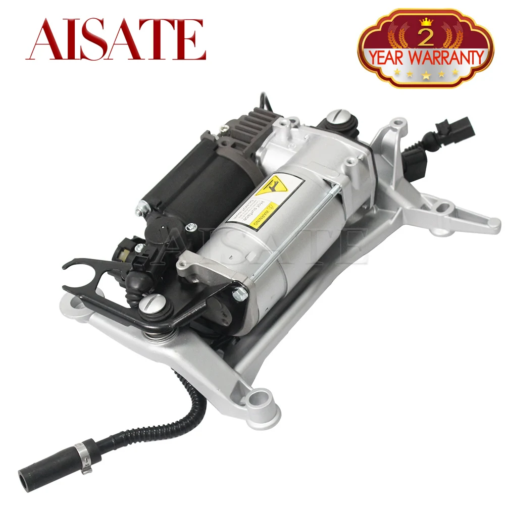 Air Suspension Compressor Pump With Bracket + Air Pipe For Audi Q7 7L8616006A 7L8616006C 7L8616006D