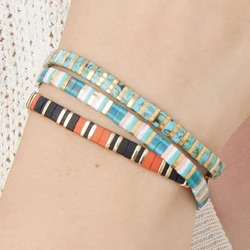 ZMZY Bohemian Handmade Original MIYUKI Tila Bracelet Beads String Bracelet Trendy Adjustable Women Mens Braclets Jewelry Gift