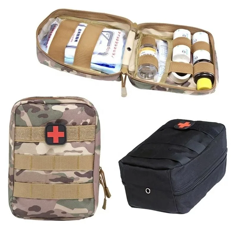 Tactica Molle Bag First Aid Kit Medical Bag Mountaineering Climbing Lifesaving Pouch Hiking Hunting shooting Outdoor Pocket