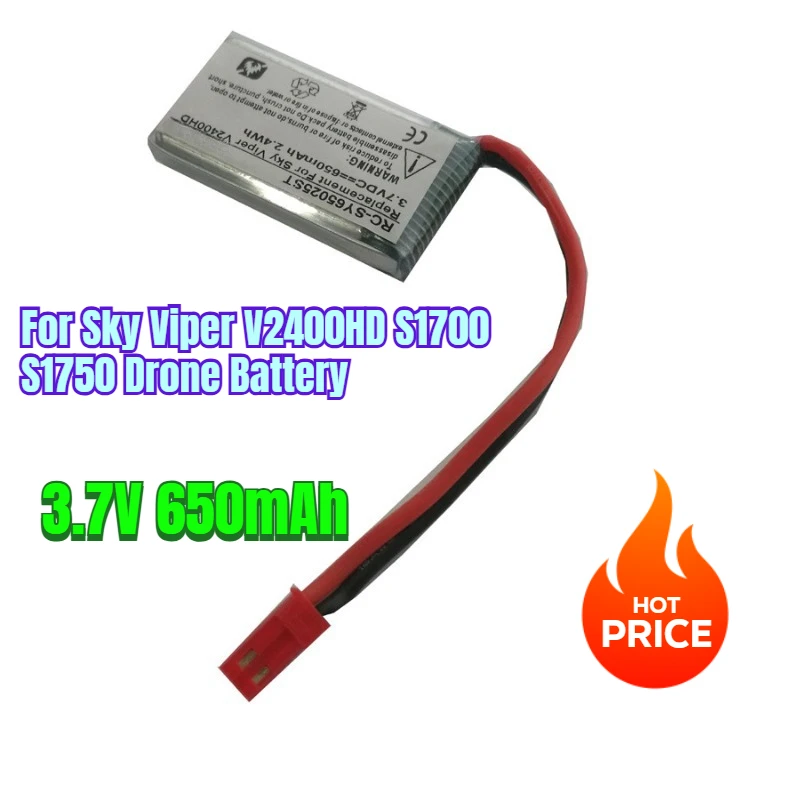 

3.7V 650mAh for Sky Viper V2400HD S1700 S1750 Drone Battery