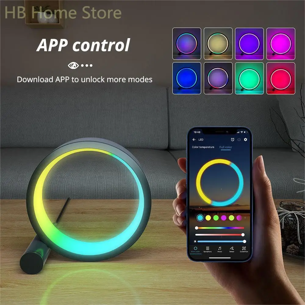 Smart RGB Night Light Phantom Desktop Atmosphere Light Gaming Desktop Ornament Bluetooth APP Control Bedroom Decoration