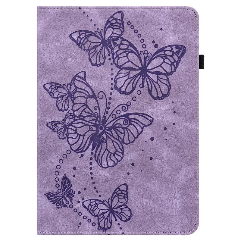 Capa para tablet samsung galaxy, case com bonito relevo de flor e borboleta para tab aa 8, sm, sm x, versão a