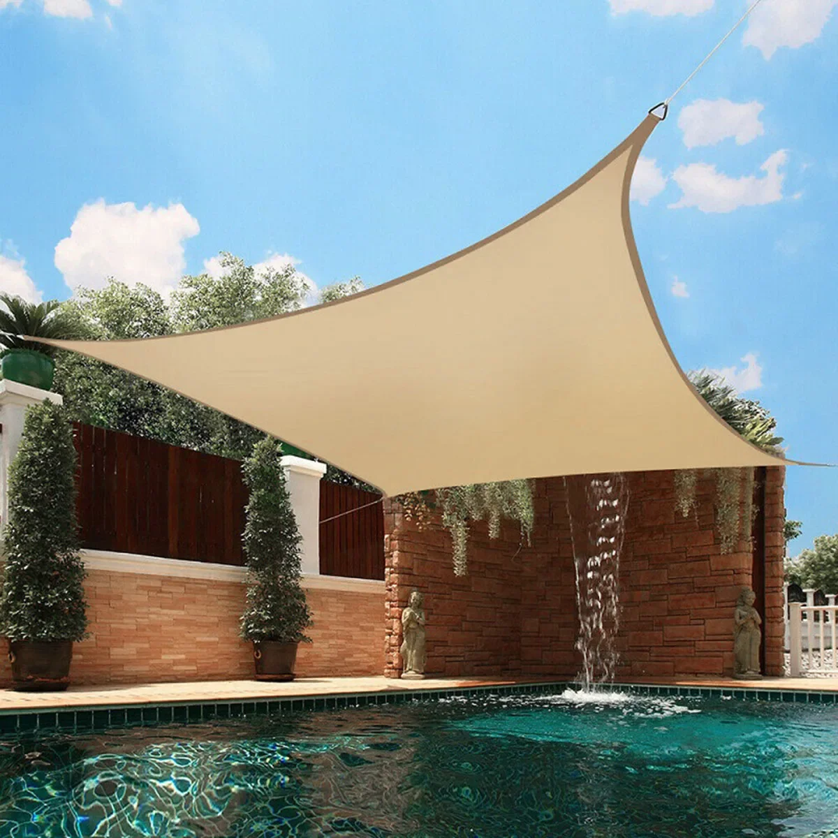 2x2x2/3X2/4X3M Waterproof Sun Shade Outdoor Living Courtyard Picnic Climbing Sail Awnings For Garden Terrace Triangle Rectangle