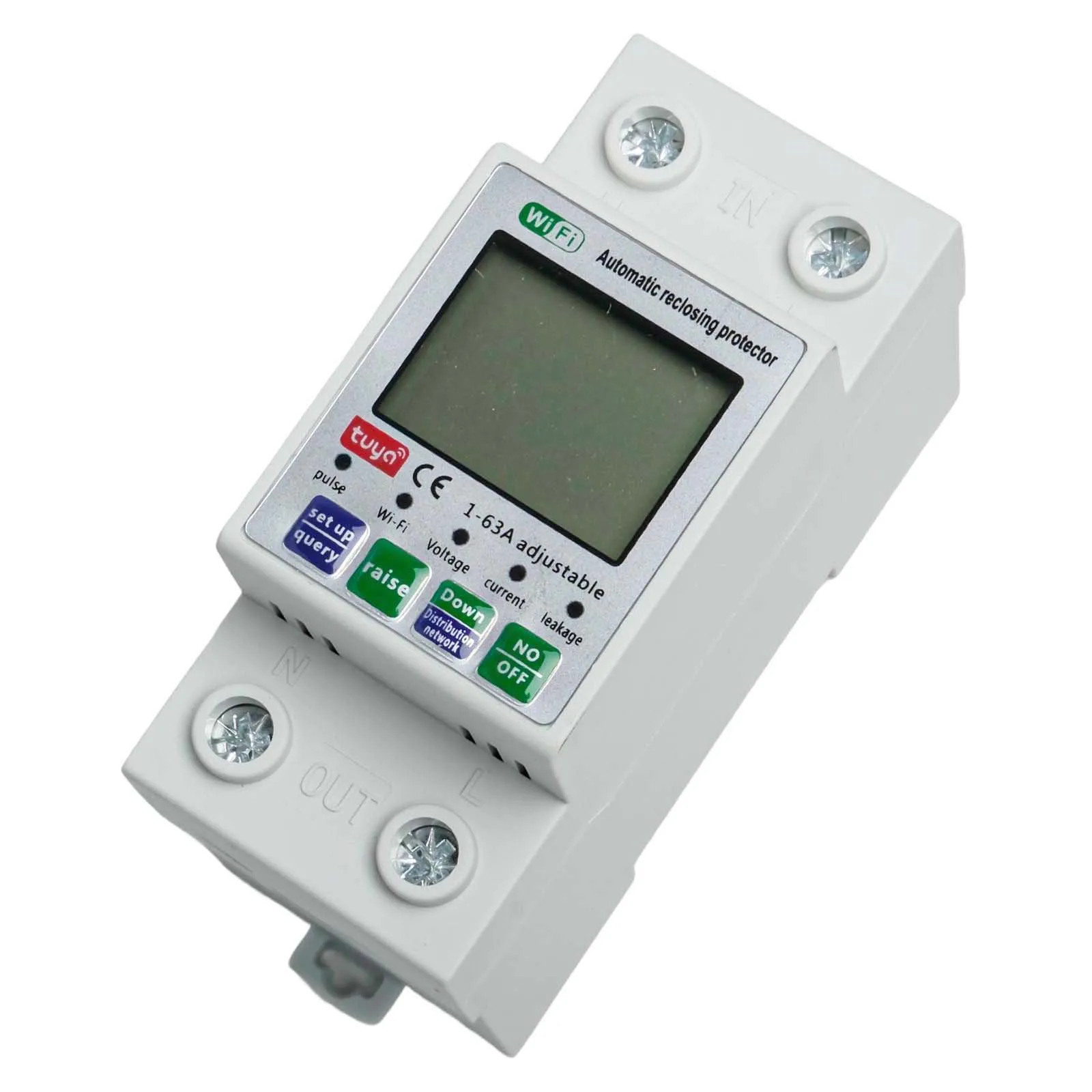85*36*66mm 3.35*1.42*2.60 Inch WiFi Smart Meter Automated Recovery Overvoltage Protection Digital LCD Display High Accuracy